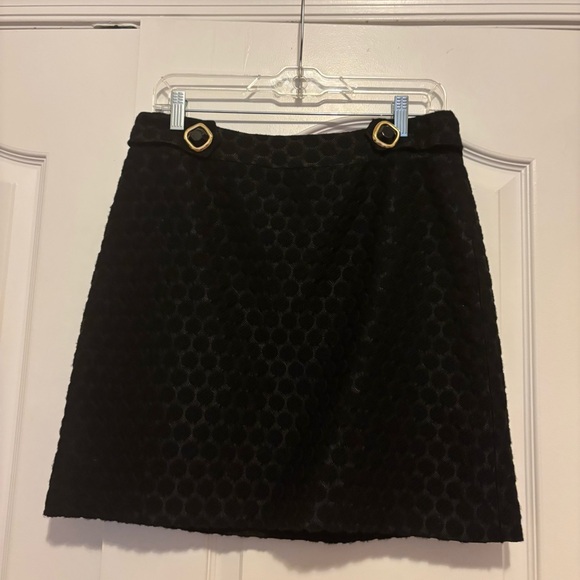 Milly black mini skirt with polka dot overlay - Picture 1 of 4
